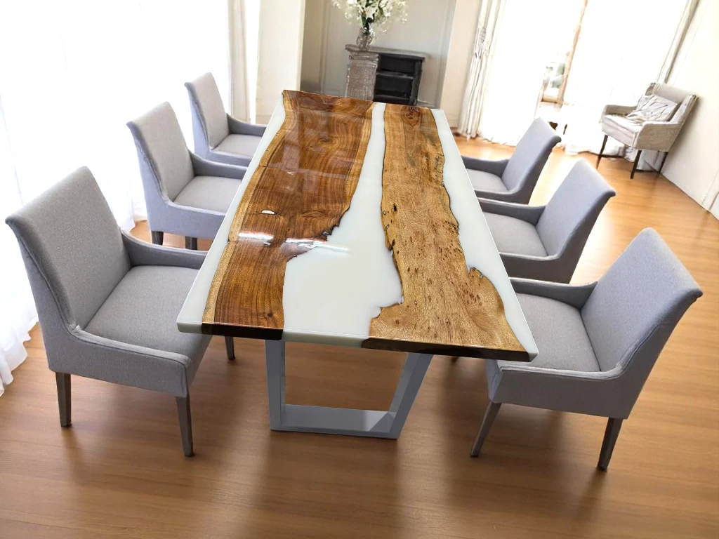  Farmhouse Epoxy Dining Room Table Furniture  